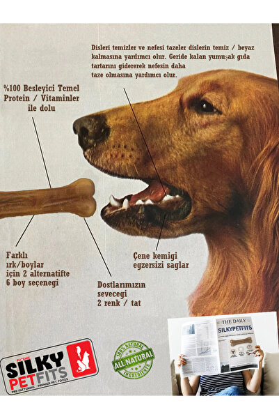 Silky PetFits - Köpek Çiğneme Kemiği / Natural XSmall 4 ad ( >7cm / 18gr )