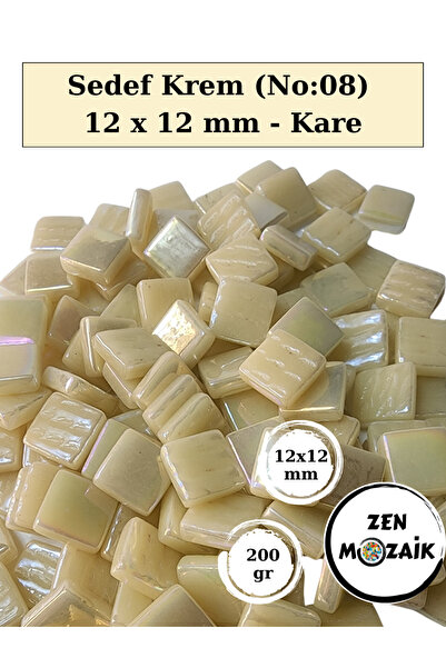 Zen Mozaik Sanatsal Mozaik Çalışmalarınız için 12x 12 mm Kare - Sedefli  Cam ...
