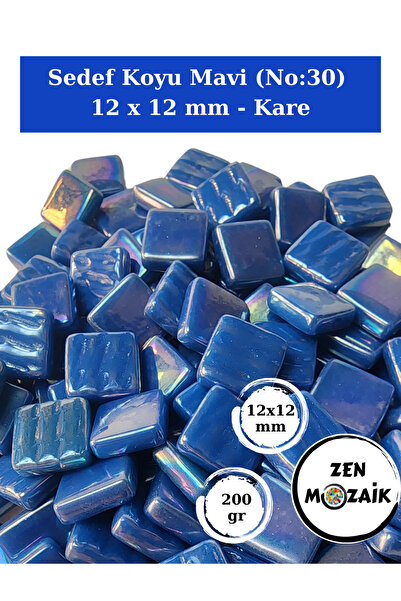 Zen Mozaik Sanatsal Mozaik Çalışmalarınız için 12x 12 mm Kare - Sedefli  Cam ...