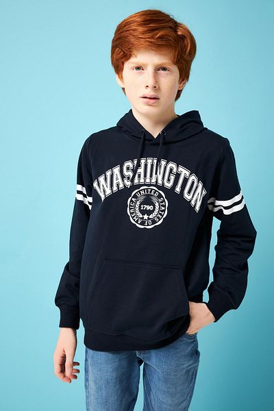 Perendi Ουάσιγκτον Φούτερ για αγόρια με κουκούλα Navy Blue