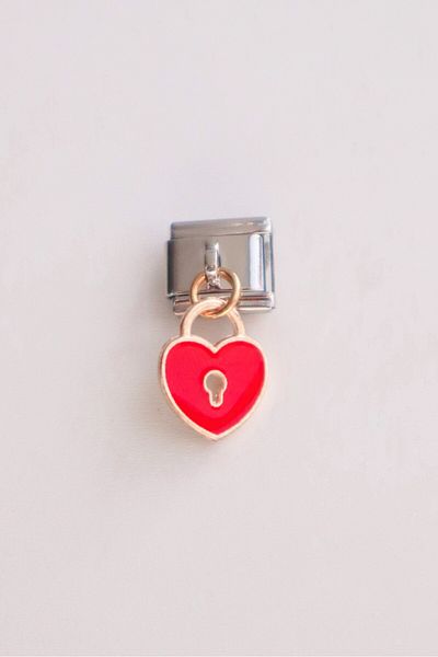 EFBUTİK Italian Charm - Dangle Red Lock