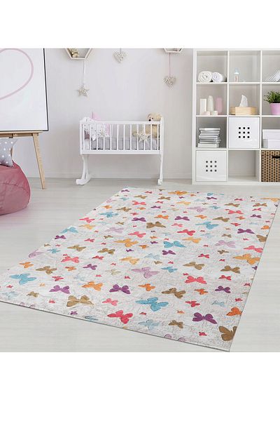 RENKLİBUTİK Modern Patterned Velvet Carpet Cover - Elastic and Non-slip, Washable 4 M2