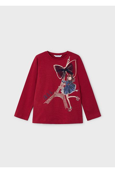 MAYORAL Red Girl's Sweatshirt