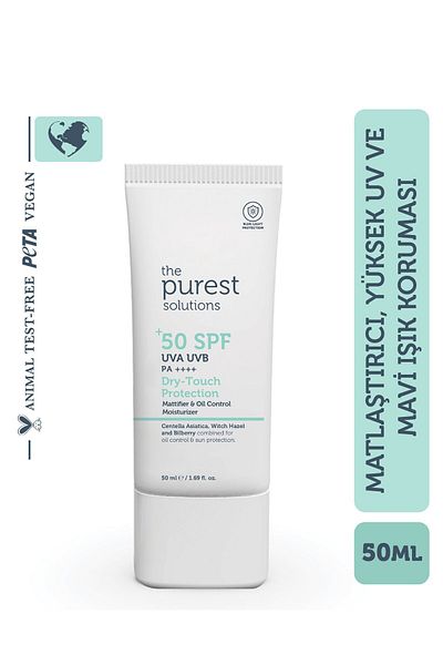 The Purest Solutions 50 Ml Cream SPF 50 - Ματτικό αντηλιακό για λιπαρές και μικτές επιδερμίδες