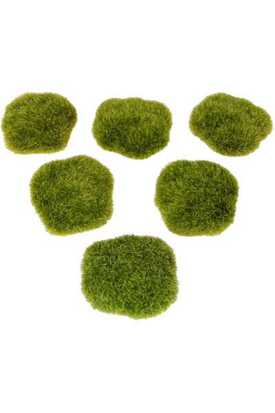 Herdekora Yapay Bitki Yeşil Yosun Taş 6'lı Paket
