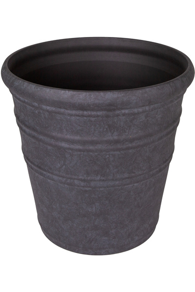 Herdekora Oval İç ve Dış Mekan Saksı Kömür Siyahı Mini Boy 35,5x35,5x34,5 Cm.