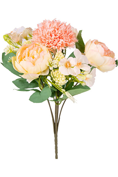 Herdekora Yapay Çiçek Şakayık Buket 6 Dal Somon-Pembe 30 Cm.