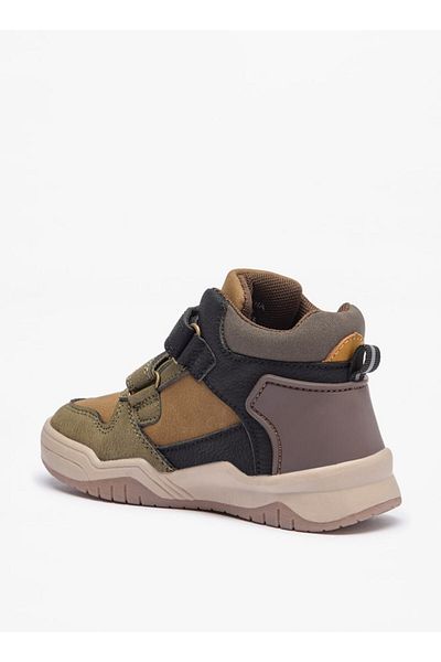 LBL by Shoexpress Panelled High Cut Sneakers with Hook and Loop Closure