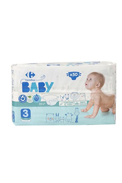 CarrefourSA Carrefour Baby 3 Beden Midi 50 Adet