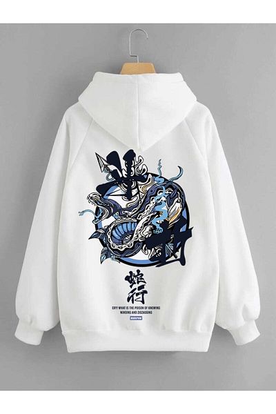 BUY CENTER Φούτερ Unisex με κουκούλα - Snake Printed