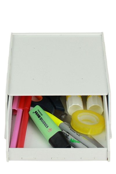 Evene White Color Model 6 - Hidden Drawer Organizer under Desk Storage Container