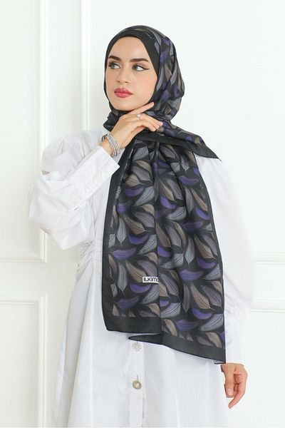 Bestenur Soft Shawl 1164 - Jarina Patterned, Black
