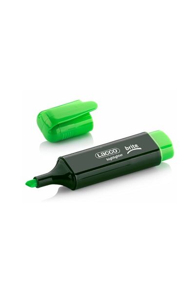 Lacco Brıte 210 Highlighter - Green Box of 10