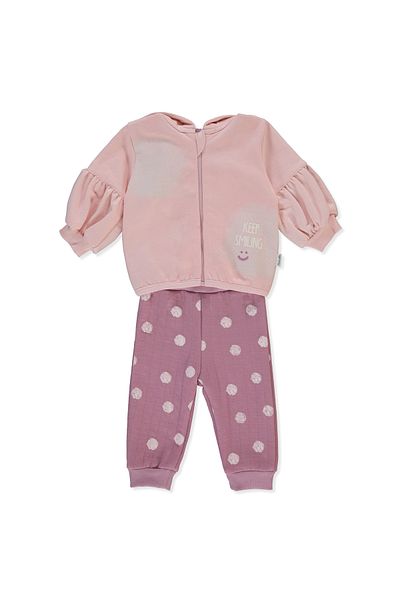 Bebetto 2-Piece Hooded Cardigan Set - Rope K4500 (Rain of Smiles)