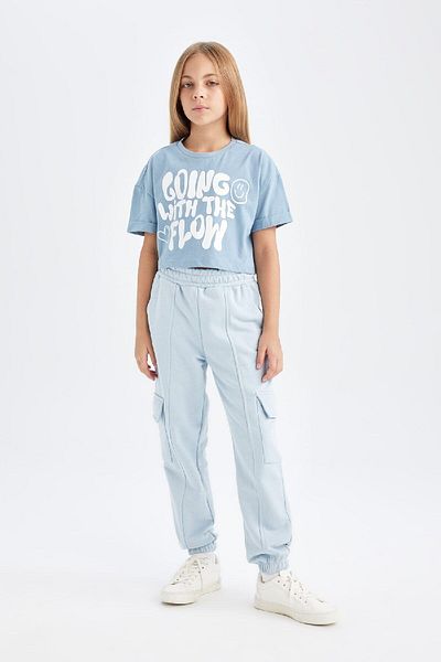 DeFacto Fete - Tricou imprimat Crop Crew Deck D1963A824HS