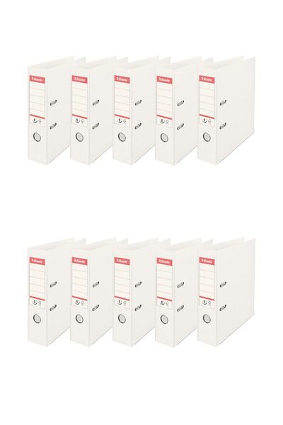 Esselte Large Plastic Folder (9940) White 10 Pack