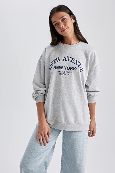 DeFacto Oversize mikina Crew Neck - B1711ax23au