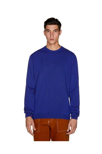 United Colors of Benetton Мъжки пуловер с кръгло деколте от мериносова вълна - 311931002U1G34
