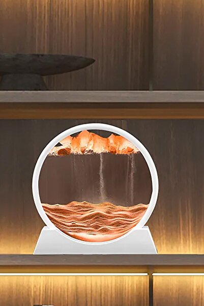 TechnoStation Hareketli Kum Sanatı Resim Sandscapes Yuvarlak Cam 3D Derin Den...