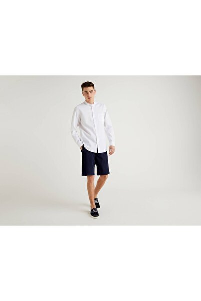 United Colors of Benetton Erkek Lacivert Chino Bermuda