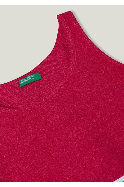 United Colors of Benetton Girl's Fuchsia Sweater