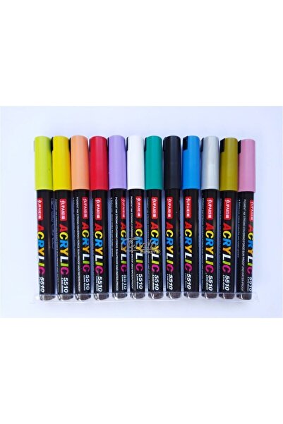 Cıvıltı Jupaı Acrylıc 5510-12 Painter 12 Color Marker Line 12 Renk Akrilik Ka...