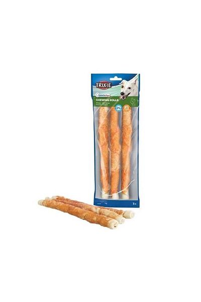 Trixie Denta Fun 3 Chicken Chewing Rolls Dog Chews, 140g