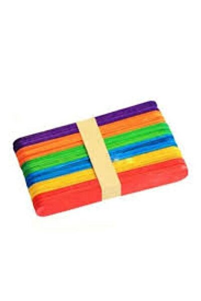 Brons Ahşap Dil-dondurma-abeslang Çubuğu Renkli Geniş 50li Çx