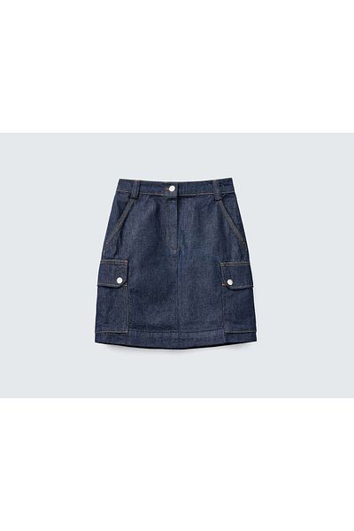 United Colors of Benetton Τζιν Μίνι Φούστα - Γυναικεία Mix Pockets