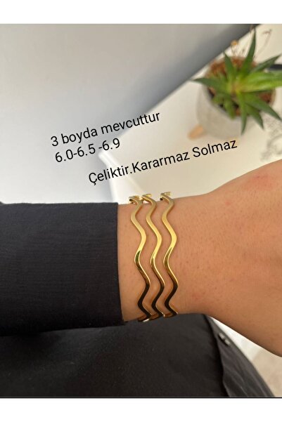 zeynep Z&D Accessory 316L Gold Çelik 6'lı Ajda Bilezik Seti