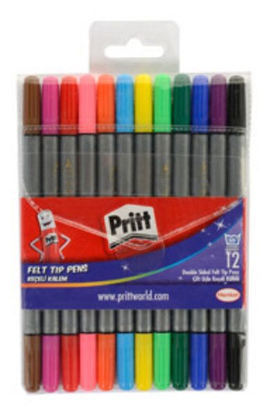 Pritt 12-Piece Double-Ended Felt Tip Pen Washable Paint