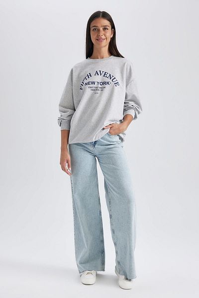 DeFacto Oversize mikina Crew Neck - B1711ax23au