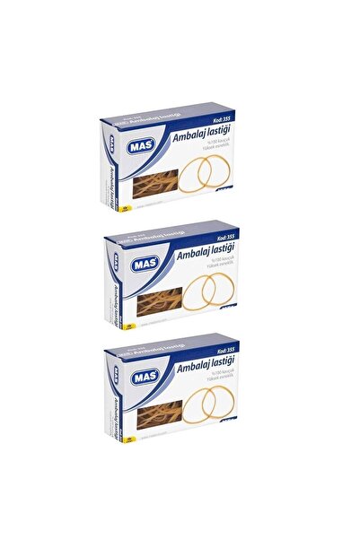 Mas 355 Ambalaj Lastiği Kauçuk Midi Boy 50 gr 3 Lü Paket