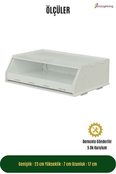 StarLightning Λευκό Χρώμα Κρυφό Συρτάρι Organizer - Κάτω από το Τραπέζι Δοχείο αποθήκευσης Μοντέλο 3