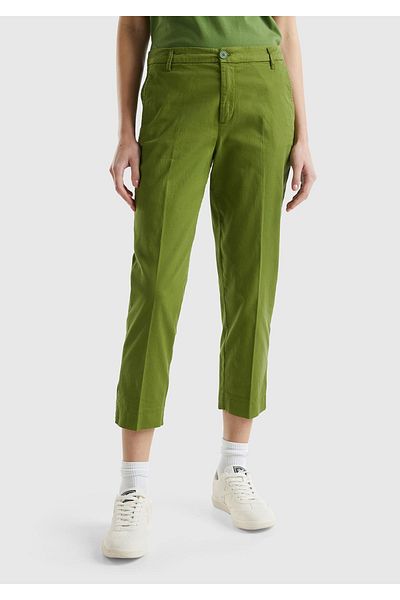 United Colors of Benetton Women's Pale Green Seasonal Chino