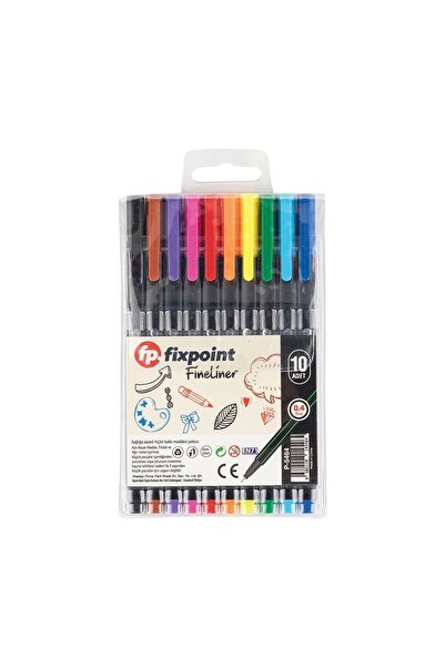 FixPoint Fineliner Kalem Klipsli 10'lu FixPoint P-5464