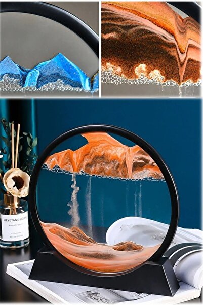 TechnoStation Büyük Boy Akıllı Hediyelik Ev Ofis Kinetik Yuvarlak Kum Saati H...