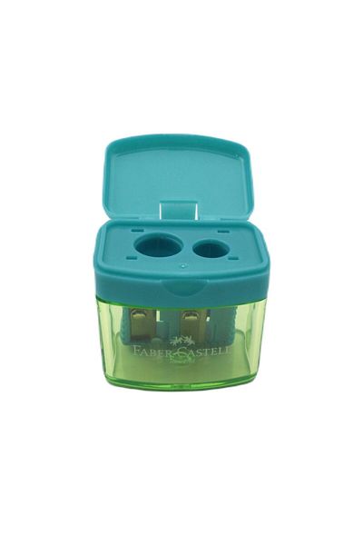 Faber Castell Faber-Castell Duo Mini Box - Double Eyed, Trendy Turquoise Pencil Sharpener 16047