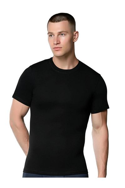 GÜMÜŞ Men's Colorful Combed Cotton Undershirt Athlete - 6 Pieces, Crew Neck, Model 4008