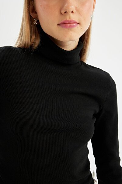 DeFacto Μακρυμάνικο μπλουζάκι με ραβδώσεις