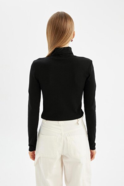 DeFacto Μακρυμάνικο μπλουζάκι με ραβδώσεις