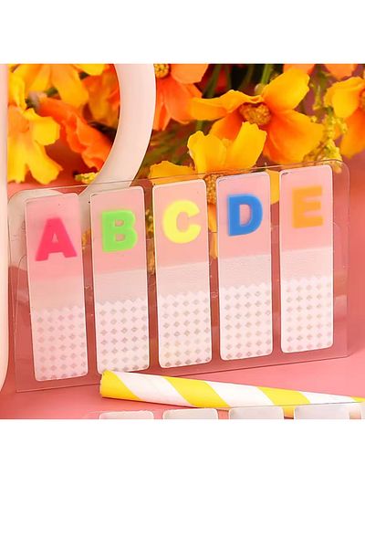 NaSaDAN Transparent Note Paper with 100 Sheets of Letters - Postit Bookmark