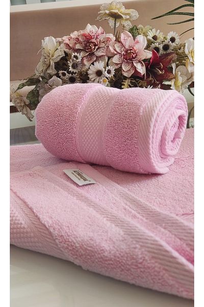 Altınbaşak 45X70Cm Super Soft Pink Luxury Cotton 1 Piece - Exported Hand and Face Towel (100% Cotton)