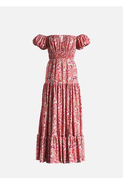 MANGO Ruffle Detailed Floral Dress
