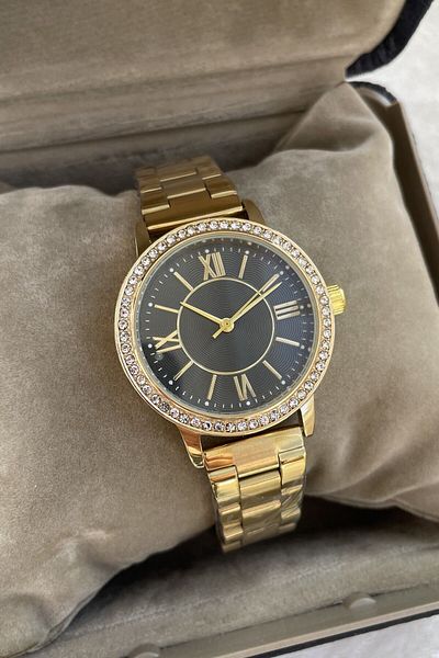 Leerybee Gold Color Stone Women's Wristwatch