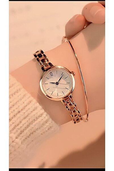 Leerybee Gold Minimal Quartz Kadın Kol Saati (BİLEKLİK DAHİL DEĞİLDİR)