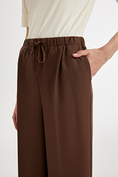 DeFacto Široká noha s vysokým pasem - dlouhé kalhoty s kapsami