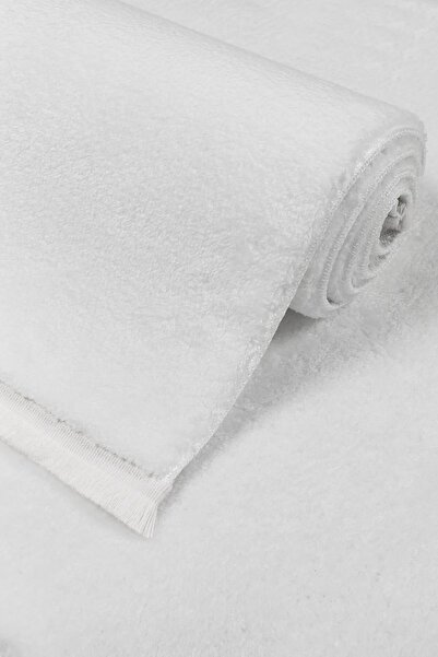 Valery Home Vl Comfort Peluş Halı Beyaz Düz Saçaklı