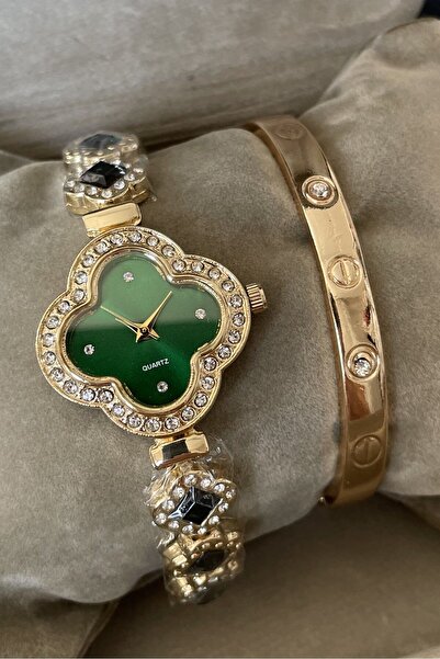 Leerybee SK-38 Yonca Kasa Bileklikli Vintage Kadın Kol Saati