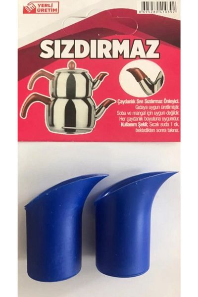 Harvey Blue Silicone Teapot Apparatus - 2-Piece Tip Anti-Leakage Teapot